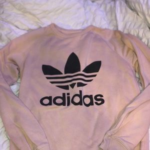 pink adidas pull over.